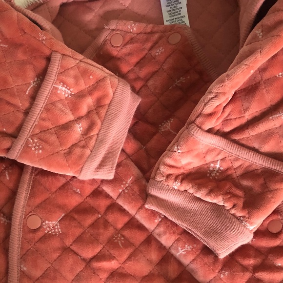 Nordstrom Quilted Velvet Baby Footie Bodysuit/Outerwear 6m - Picture 5 of 8